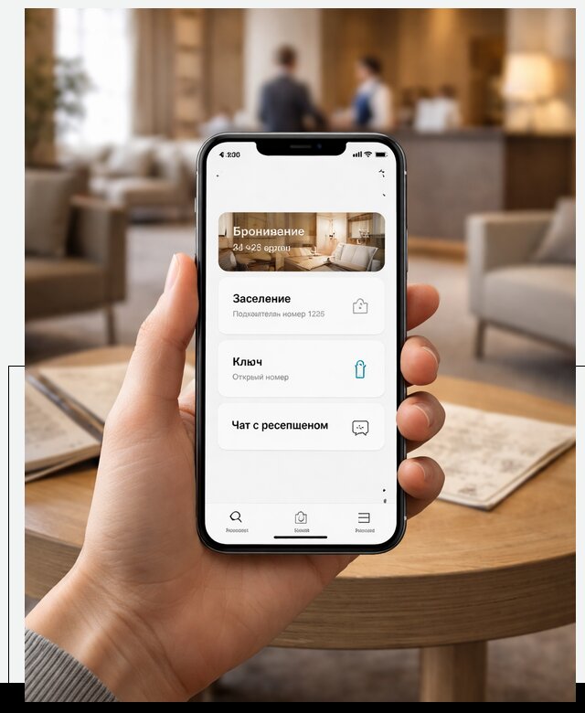 Мобильное приложение для гостей отеля в Прокопьевске, управление сервисом